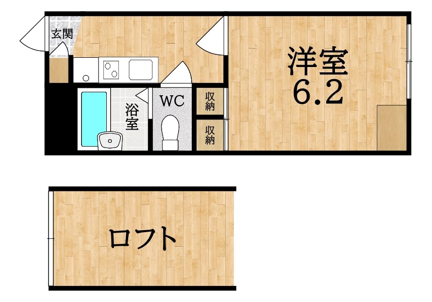 レオパレスルオーテ 間取り図