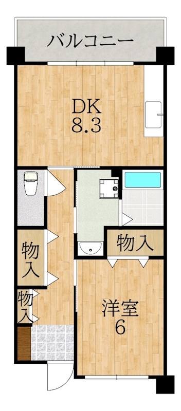 ＵＲ奈良学園前・鶴舞 5-105号室 間取り