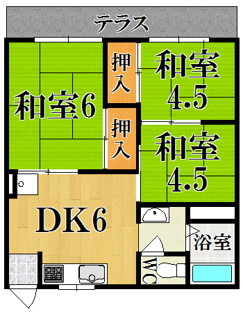 フレグランスＭ 103号室 間取り