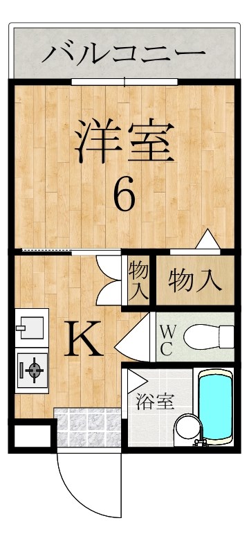 エルハイツ 110号室 間取り