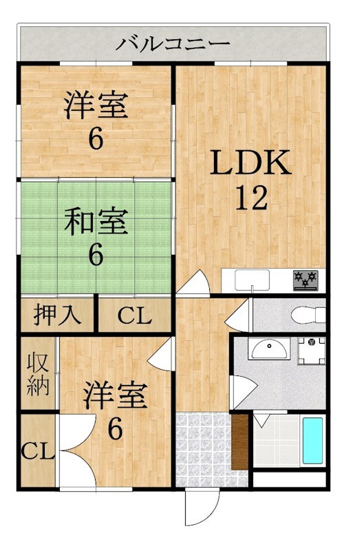 Airy House 101号室 間取り