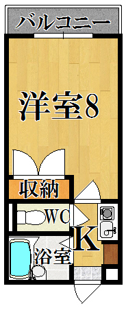アエル宝来 108号室 間取り