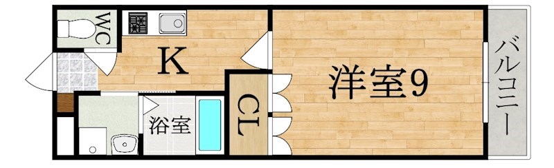 アリオン 201号室 間取り