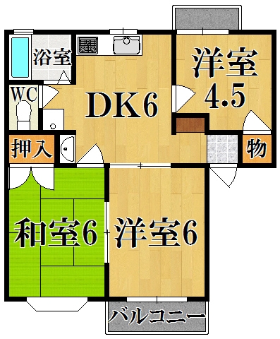 フォレスト光陽Ａ棟 201号室 間取り