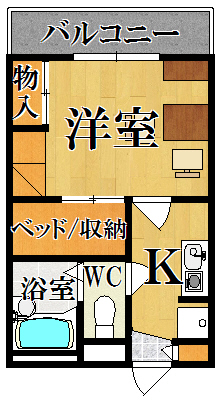 レオパレスグリシーナ 101号室 間取り