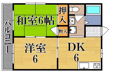 エスポワール俵口 202号室 間取り