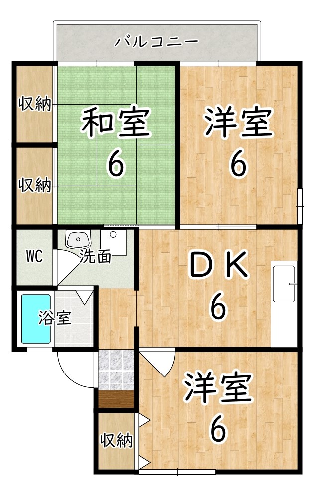 桑の実ハッピーハウス 106号室 間取り
