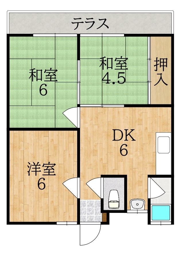 三輪マンション 102号室 間取り