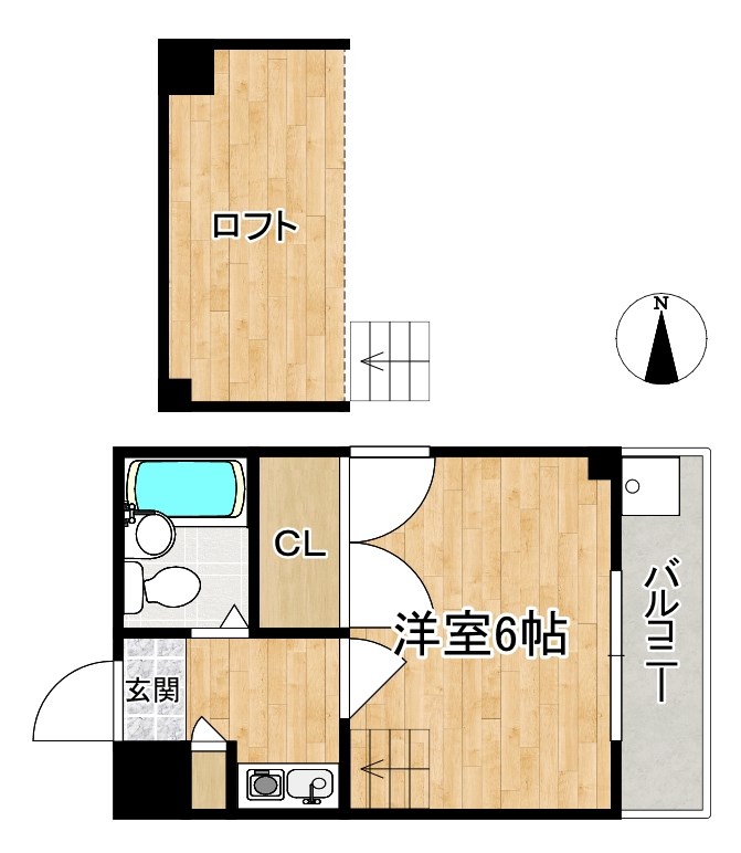 マンションフィールドナウ 201号室 間取り