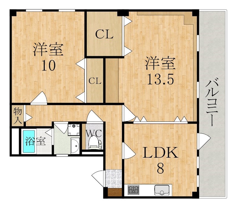 協栄ビル天理 201号室 間取り