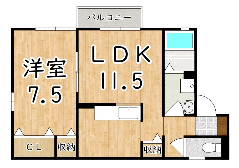 エクセレント　ステージ 103号室 間取り