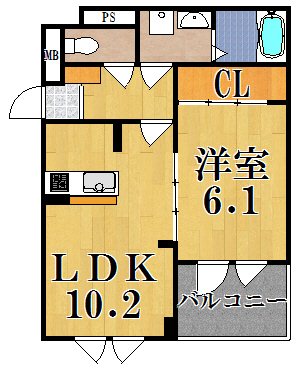 ラ・フルレックス 205号室 間取り