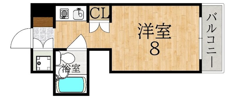 クレアーレ学園前 305号室 間取り