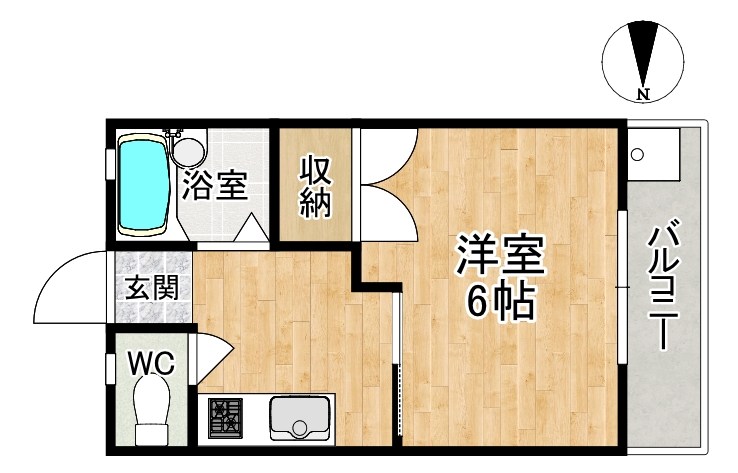 ＣＲＥＡ２１ 202号室 間取り