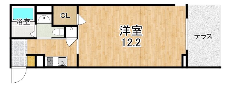 COZY奈良公園 101号室 間取り