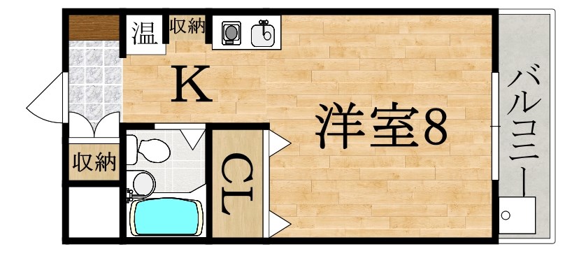 ビクトワール八木 207号室 間取り