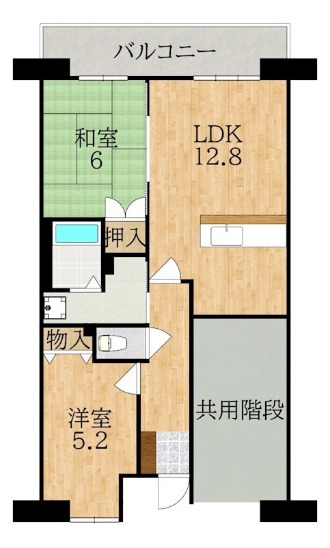 ＵＲ奈良・学園前Ｄ 202号室 間取り