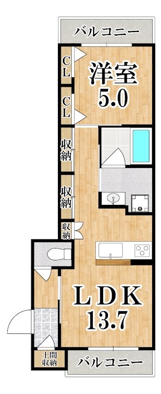 シャーメゾン大和高田 305号室 間取り