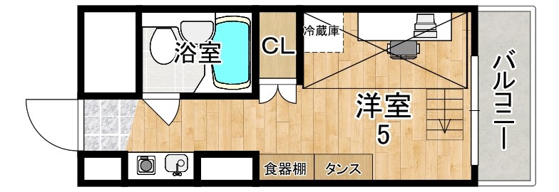 若草女子学生ハイツ 間取り図