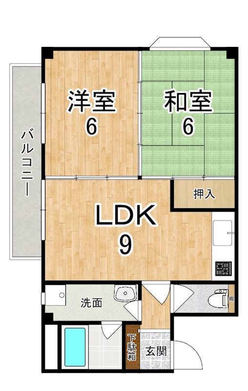 マンションポプリ 202号室 間取り