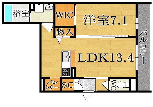 アンビシア 301号室 間取り