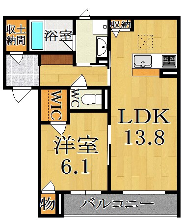 シャーメゾン　ブルーム 102号室 間取り