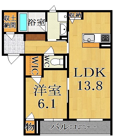 シャーメゾン　ブルーム 202号室 間取り