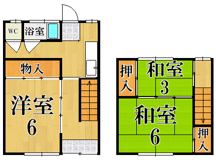 稲葉住宅 1号室 間取り