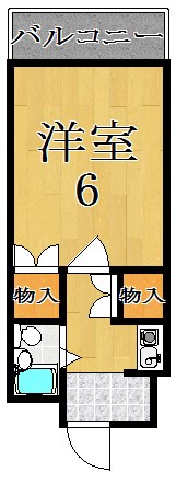 アミティ西大寺Ｐ－８ 301号室 間取り
