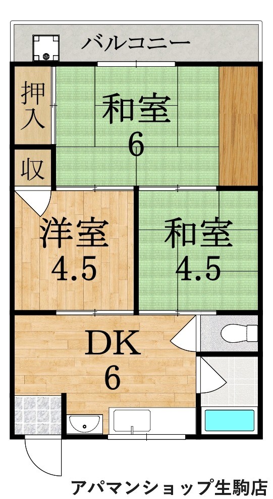 橋本マンション 102号室 間取り