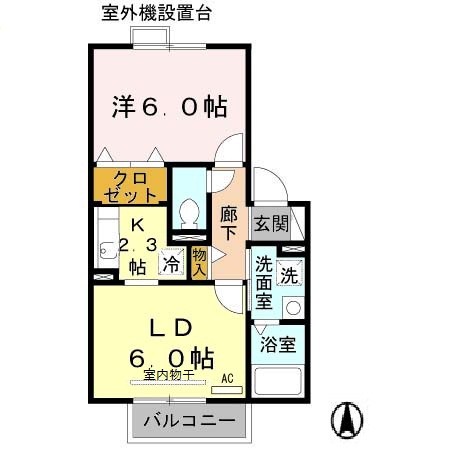 カサグランデ 212号室 間取り