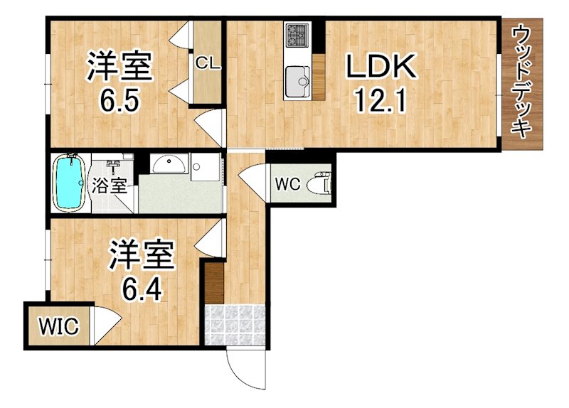 ベレオ大町 105号室 間取り