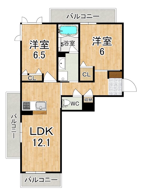 ベレオ大町 間取り図