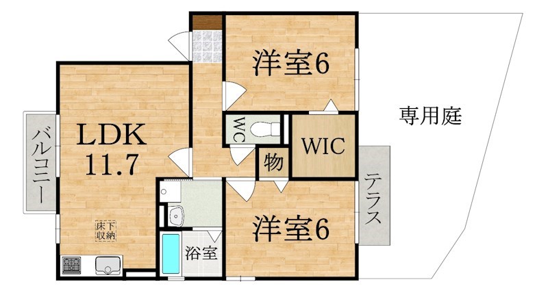 セジュール　サラ 102号室 間取り