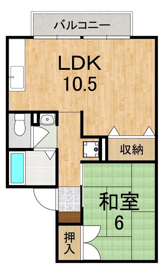 セジュール高塚台 202号室 間取り