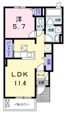 シエルブルーⅡ 101号室 間取り