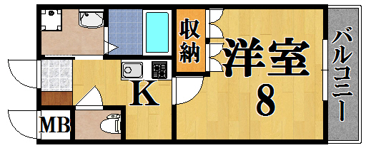 ＮＫハイツ 203号室 間取り