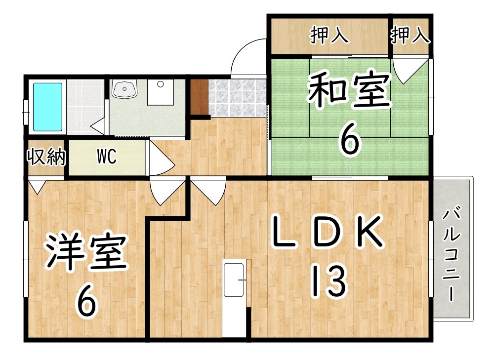 パセオみささぎ B202号室 間取り