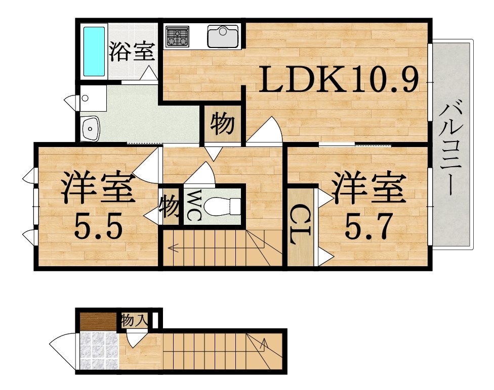 メゾン・アミューサＡ棟 間取り図