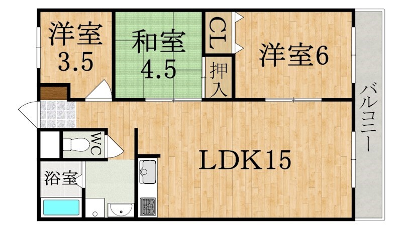 アーバン寿 307号室 間取り