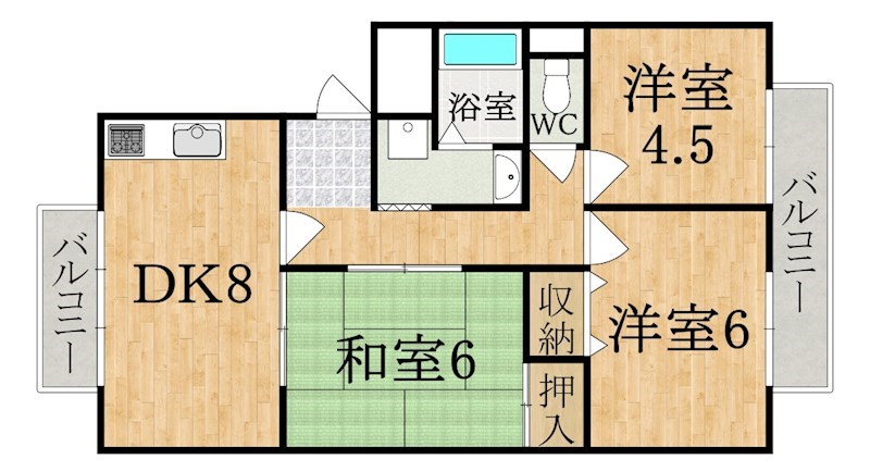 ヒロタコーポⅠ 間取り図