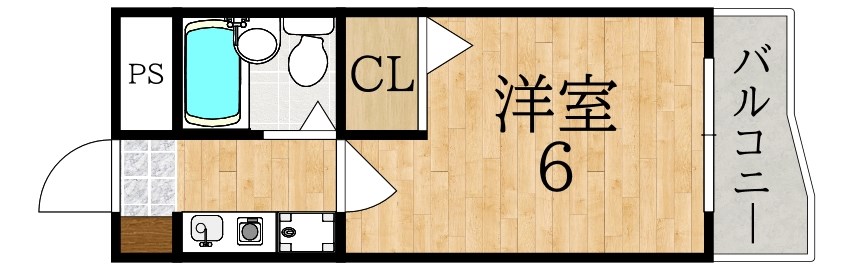 シティパレス富雄北 310号室 間取り