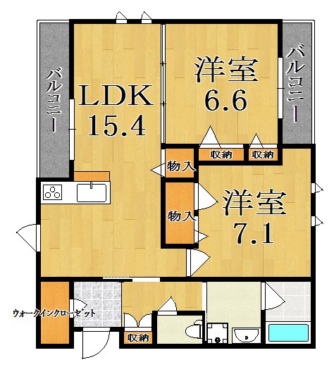 シャーメゾン　フェリシード 103号室 間取り