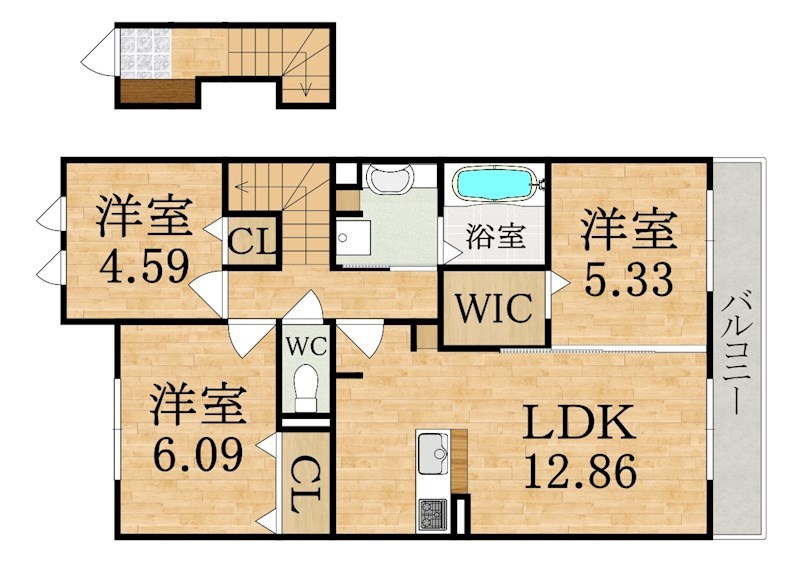 ロイヤルコート藤原京B 202号室 間取り