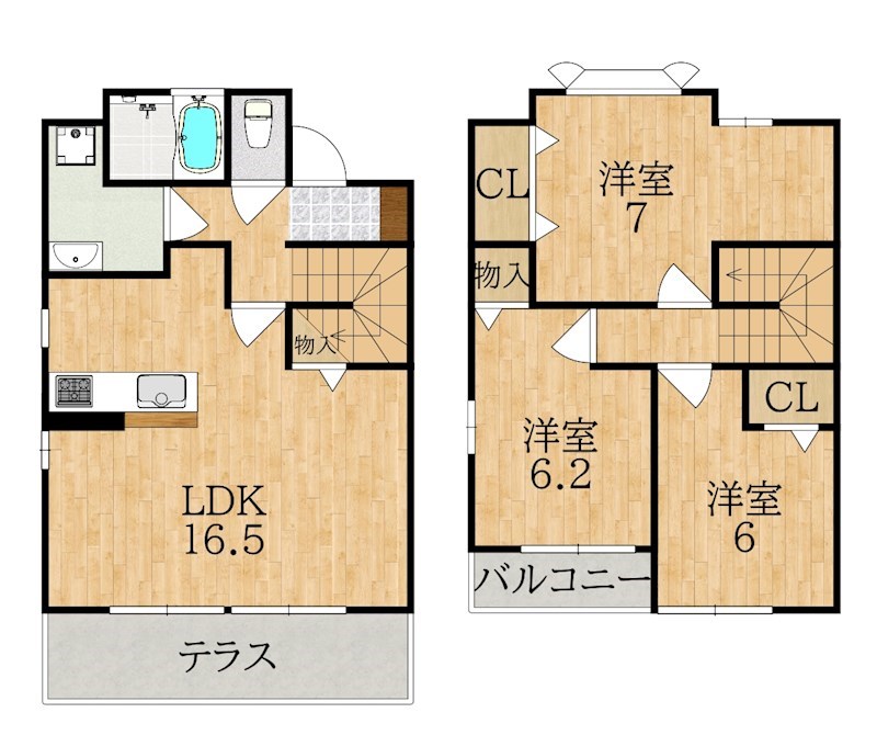 グランシャリオＣ棟 101号室 間取り