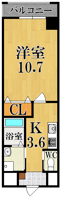 プレミアドミール 603号室 間取り