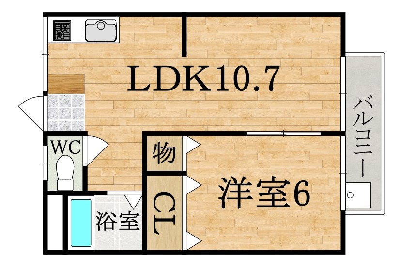 阪手荘南棟 間取り図