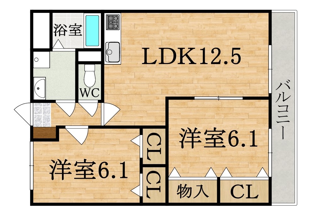 GRAN　KUZUMIⅠ 301号室 間取り