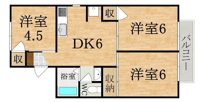 シェランジェ1号館 間取り図