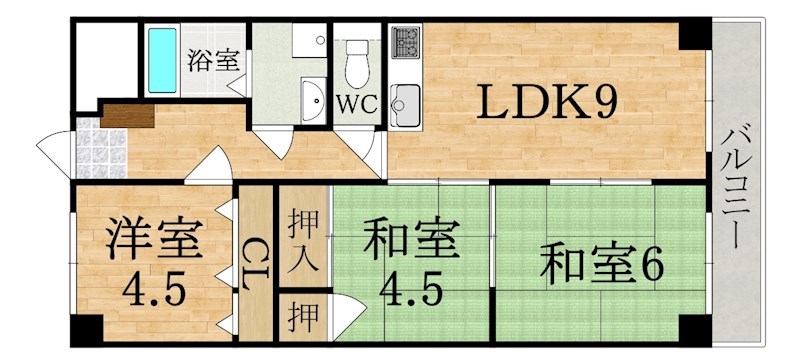 メゾン東生駒 間取り図